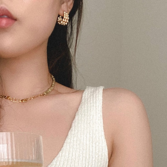 Claire Half Hoop Earrings - Picture 5 of 5